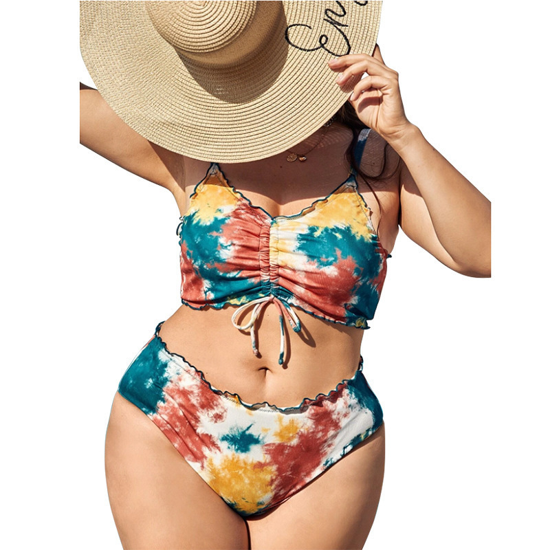 Mature Women Open Sexy Women High Waist Swimsuits For Plus Size Ladies Bikini