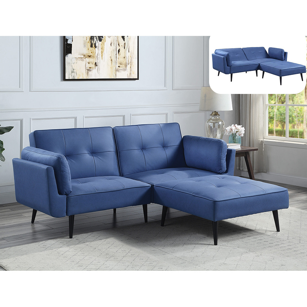 L Shaped Sofa Set Furniture Living Room Leather Corner Modern Sofa Set Minimalist Multifunctional Folding Sofa Bed