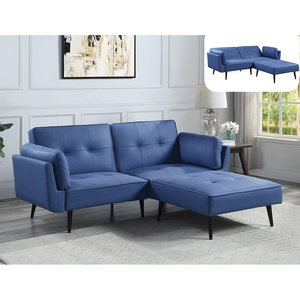 L Shaped Sofa Set Furniture Living Room Leather Corner Modern Sofa Set Minimalist Multifunctional Folding Sofa Bed