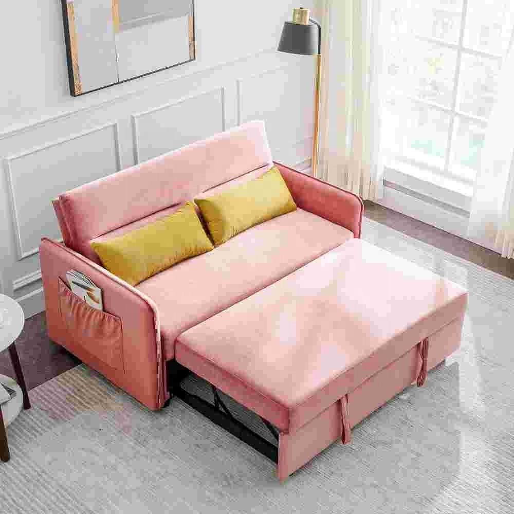 PZ HOME pakistan style leather fabric 3 seat folding living room kids air sofa bed