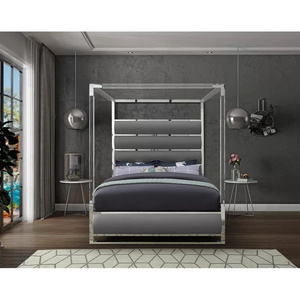 Master Bedroom Wooden Single Bed Camas Matrimonial Mattress King Canopy Bed Tufted Upholstered California King Bed