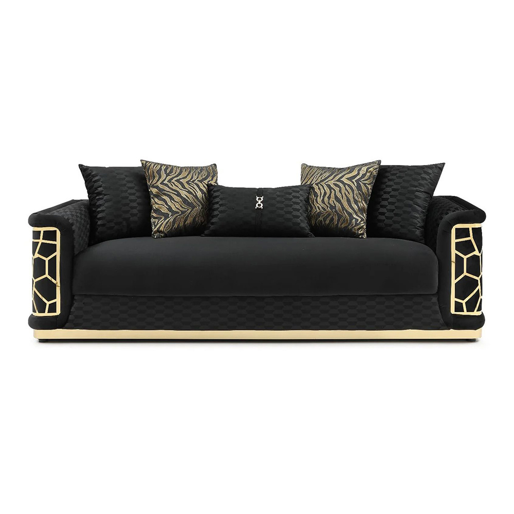 Turkish Modern Velvet 1 2 3 Luxury Sofa Set Furniture Luxury Hotel Sofa Upholstered Royal Sofa Sets Luxury