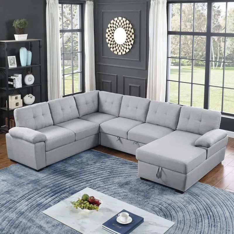 Sofa Bed Set Furniture 2023 Pull Out Corner Futon Sectional Sofa Beds Convertible With Storage