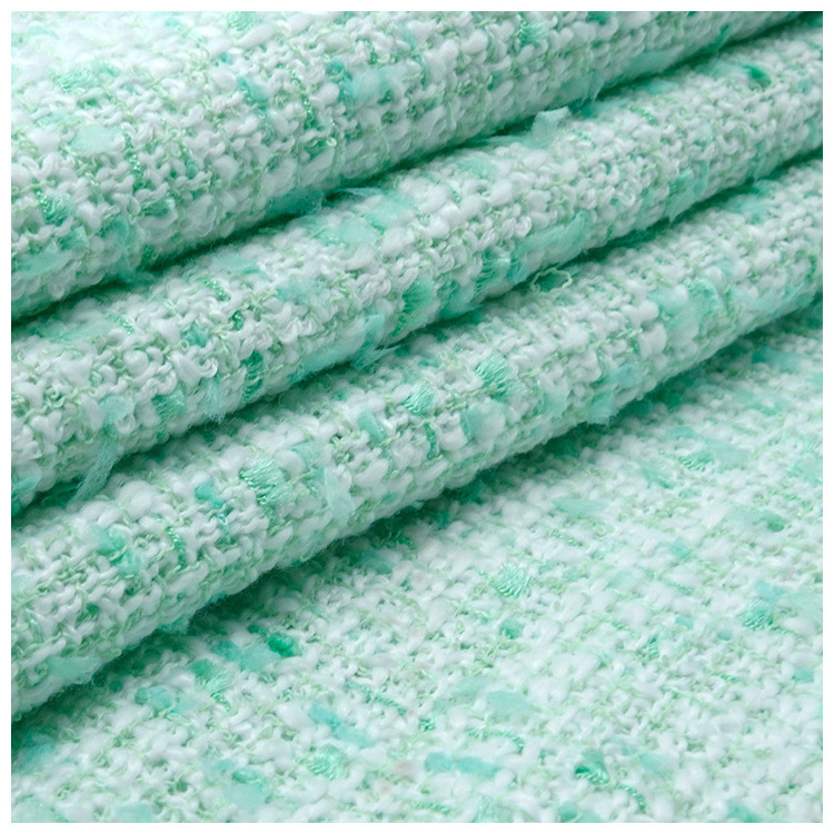 new polyester yarn dyed good thread fancy yarn tweed woolen fabric for coat