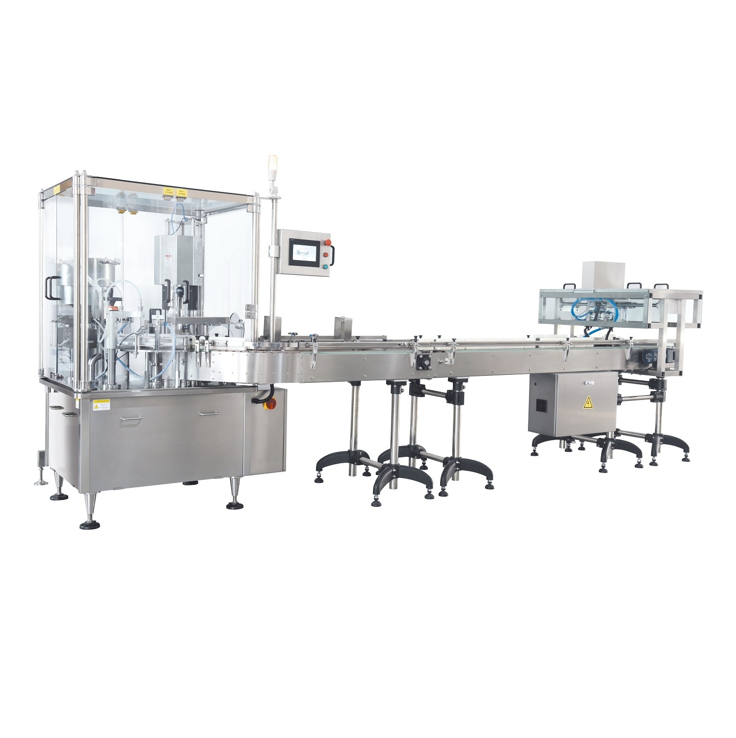 fully automatic instant glue  production line  filling capping labeling machine