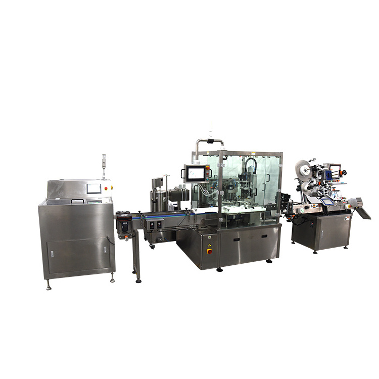 fully automatic instant glue  production line  filling capping labeling machine