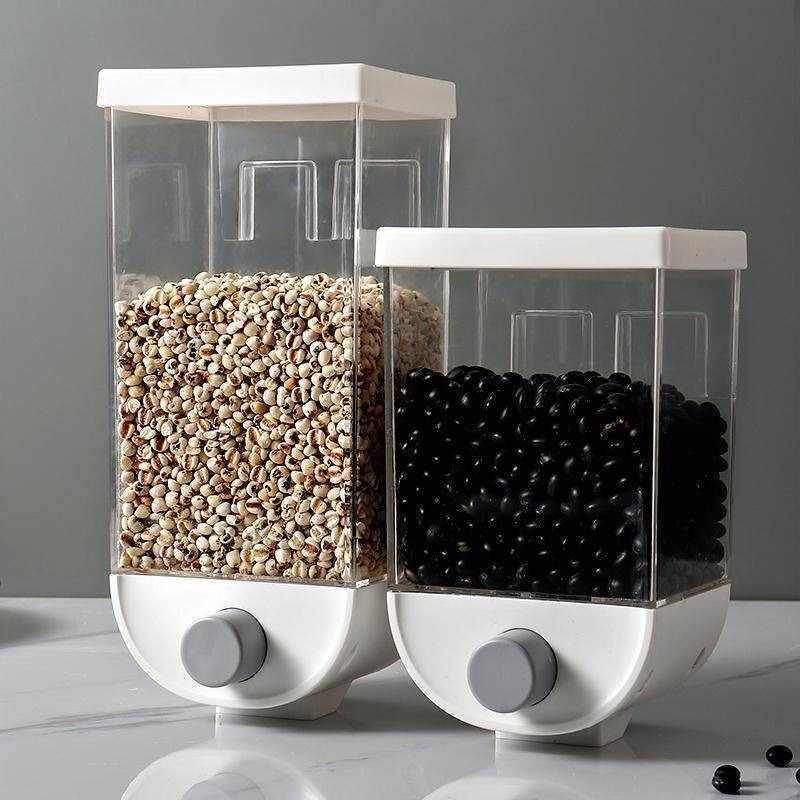 Kitchen Food Storage Container Cereal Dispenser Oatmeal Wall Mounted bulk  food cereal container grain dispenser