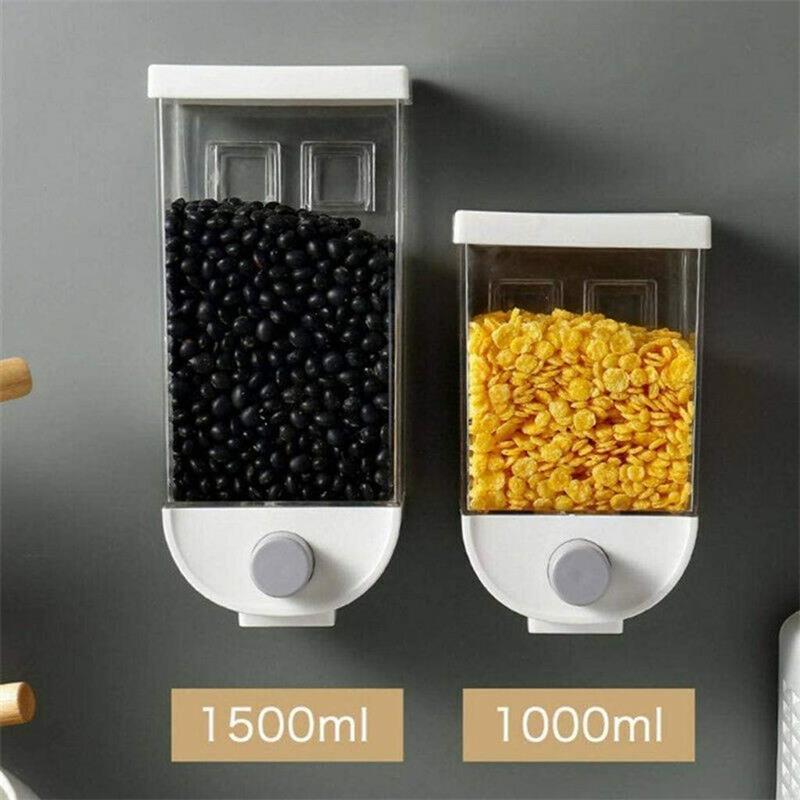 Kitchen Food Storage Container Cereal Dispenser Oatmeal Wall Mounted bulk  food cereal container grain dispenser