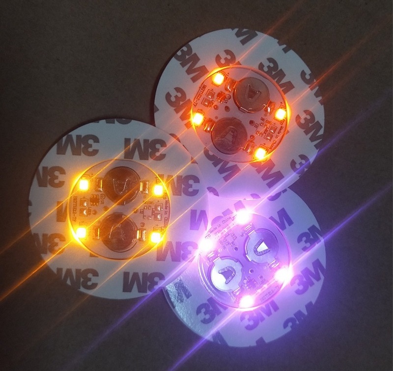 LED Bottle Light coaster LED Stickers Coaster Light Up for Drinks, Flash Light Up Cup Perfect for Party Weeding Bar