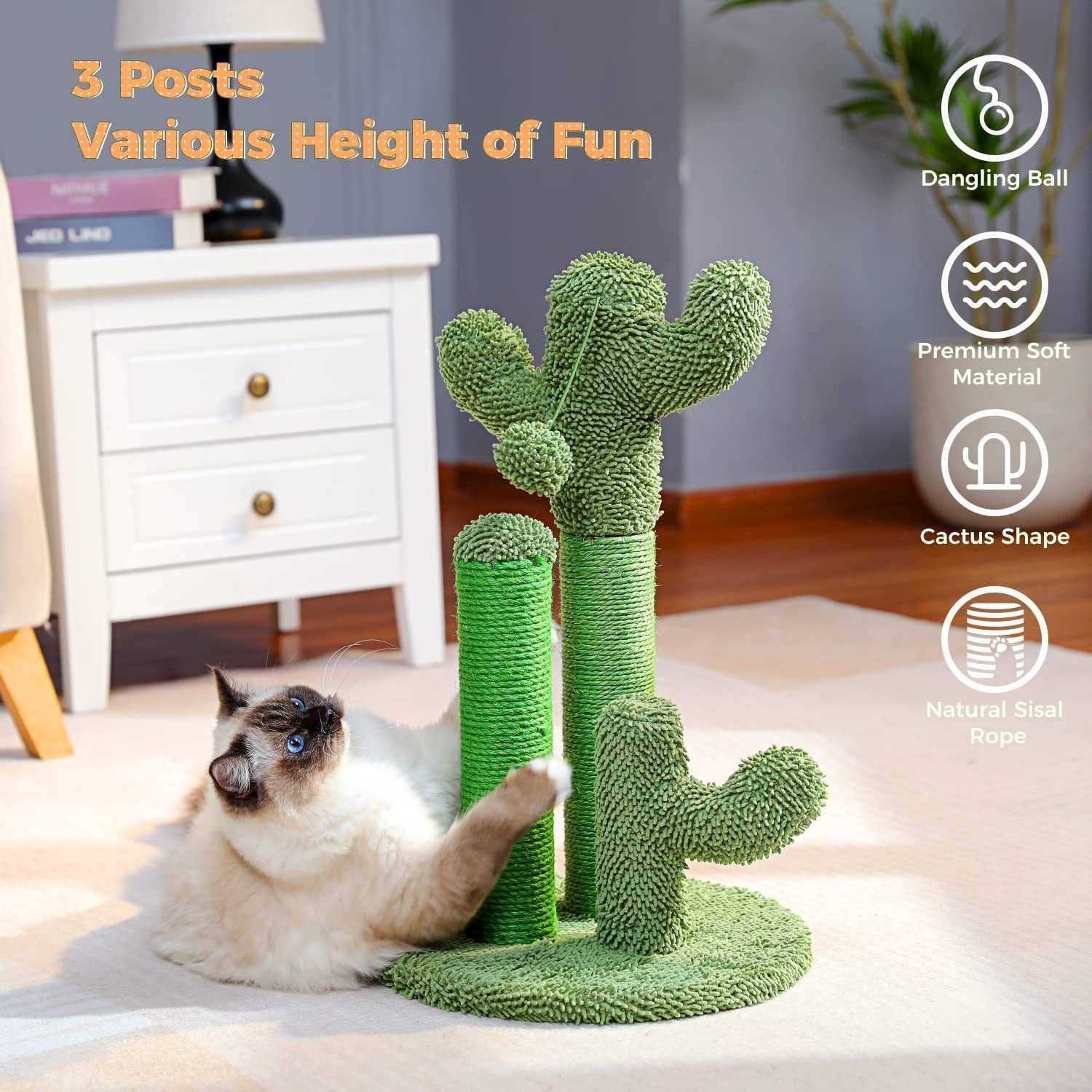 Hot Sell Modern Luxury House Flower Climbing Hammock Scratcher Cat Tree For Cat Tower