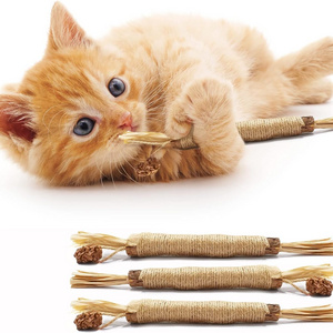 Cat Toy with Silvervine for Cats, 4 Pack Interactive Cat Toys for Indoor Kitten, Edible Catnip Cat Toy with Silvervine Sticks