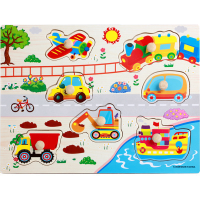 30cm Kid Early Educational Toys Baby Hand Grasp Wooden puzzle toy alphabet And Digit Learning Education Child Wood Jigsaw Toy