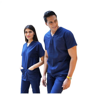 OEM Medical Clothing Hospital Uniform for Doctors Men Hospital Clothing Patient Gown Clothes Cotton Unisex Customized