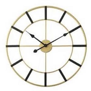 Silent Sweep Quartz Movement Wall Watch Clock Decoration Iron Metal Black & Gold Luxury Home Decorative Clock Gift Clock