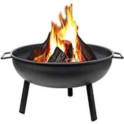 Garden Supplies Outdoor Heaters Fire Wood Burning Iron Fire Pit Black colour Camping Hiking Garden Accessories