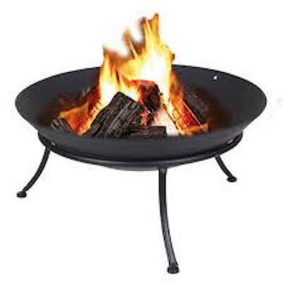 Garden Supplies Outdoor Heaters Fire Wood Burning Iron Fire Pit Black colour Camping Hiking Garden Accessories