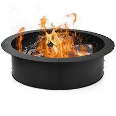 Food Cooking Fire Burning Outdoor Camping Black Stand Iron Metal Rustic Round Fire Bowl Backyard Garden FirePits