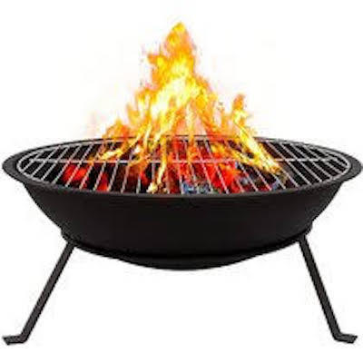 Garden Supplies Outdoor Heaters Fire Wood Burning Iron Fire Pit Black colour Camping Hiking Garden Accessories