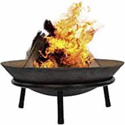 Garden Supplies Outdoor Heaters Fire Wood Burning Iron Fire Pit Black colour Camping Hiking Garden Accessories