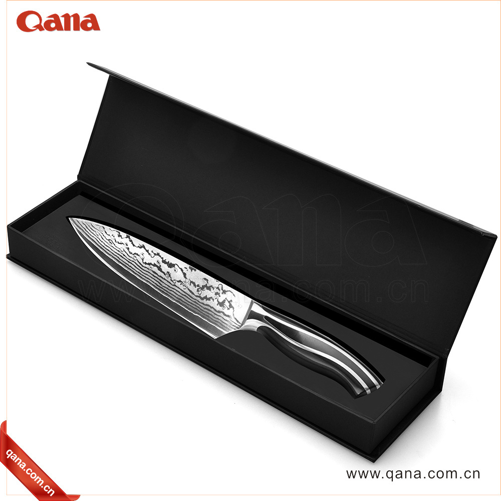 QANA Factory Wholesale OEM High Grade  Damascus Stainless Steel kitchen chef Knife with Gift Box japanese boning fishing knife