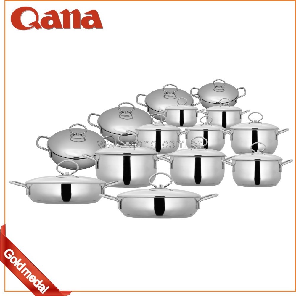 QANA Factory Wholesale OEM cooking pot Fish Roaster pan fish cookware with Stainless Steel Stainless Steel Rack food steamer