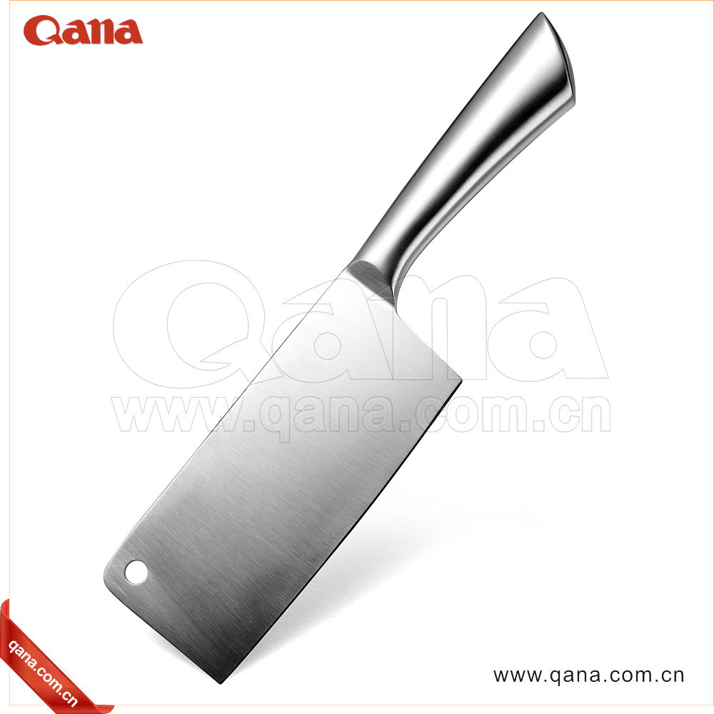 Free Sample QANA Factory Wholesale OEM kitchen knife set with wooden block damascus Stainless Steel Chopper  Butcher Knife