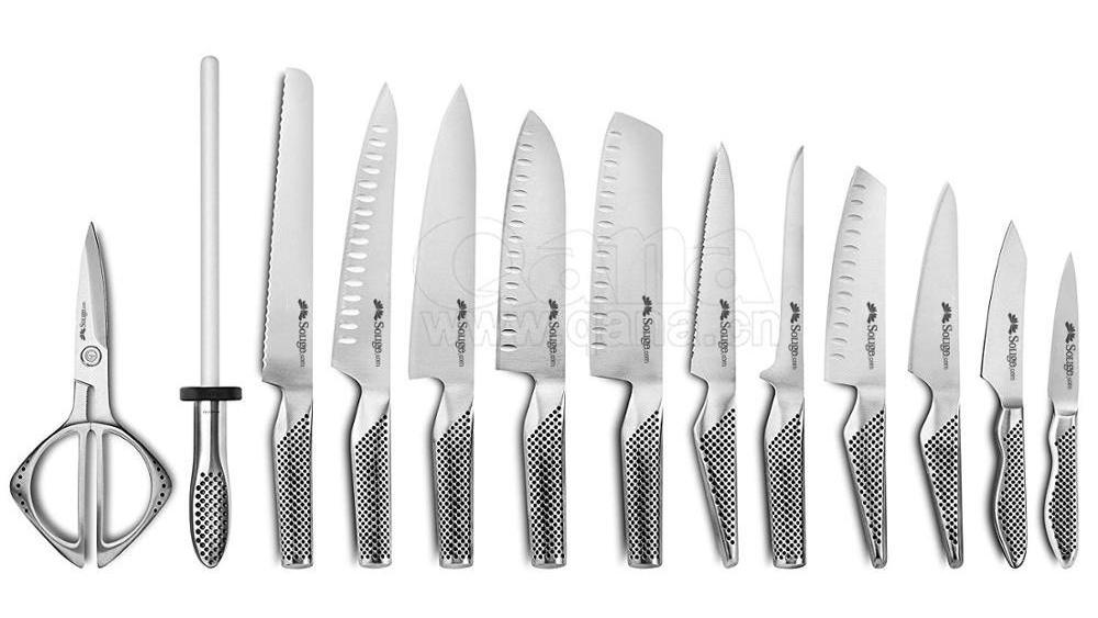 Free Sample QANA Factory Wholesale OEM Manufacture kitchen supplies stainless steel chef knife set damascus knife steel knife