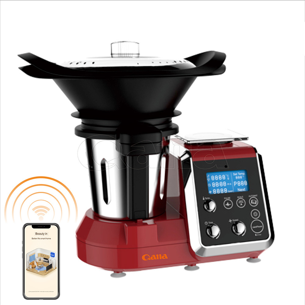 QANA Factory Wholesale OEM smart app fruit blender cooking robot thermomix WIFI multi-function food chopper processor