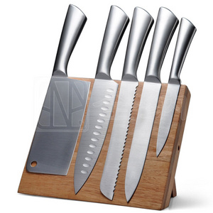 Free Sample QANA Factory Wholesale OEM kitchen knife set with wooden block damascus Stainless Steel Chopper  Butcher Knife