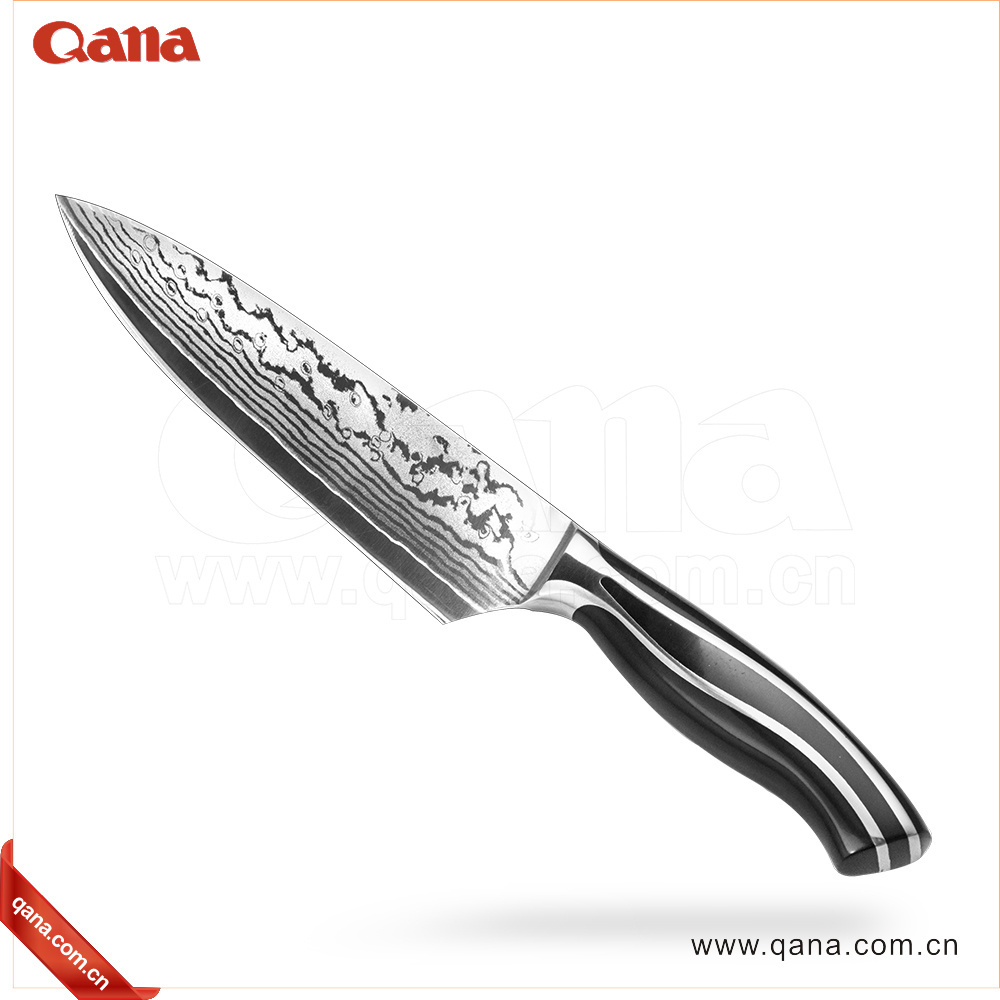 QANA Factory Wholesale OEM High Grade  Damascus Stainless Steel kitchen chef Knife with Gift Box japanese boning fishing knife