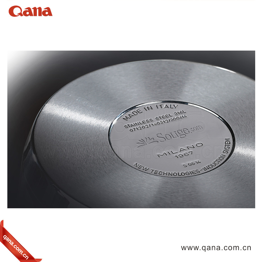 QANA Factory Wholesale OEM Italy style stainless steel cooking pot capsule bottom cookware sets pots Kitchen Tools Utensils