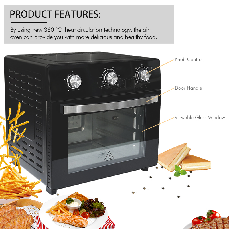 Qana Factory Price 25L Healthy Digit electric oven air fryer Freidora De Aire microwave oven with grill and air fryer