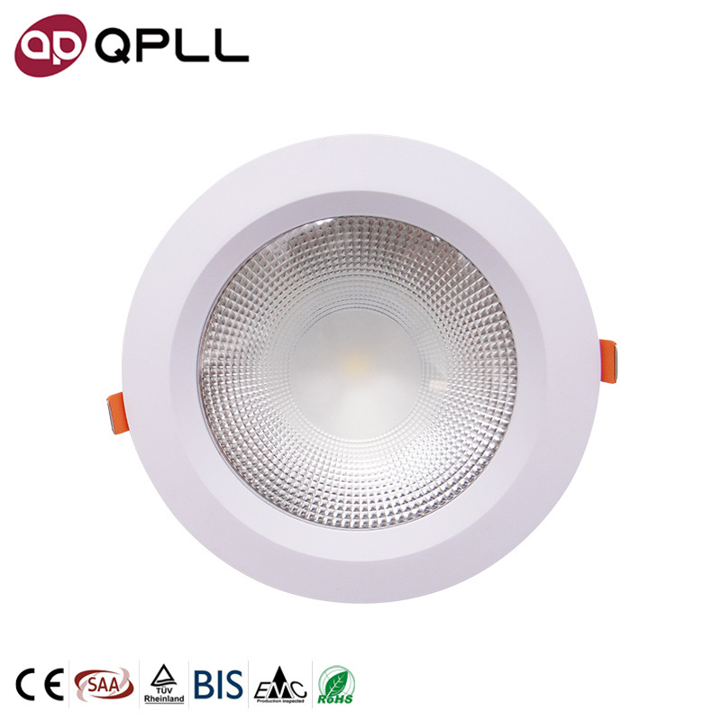 Commercial Indoor 3CCT Round Spot Down Light Recessed 7W 10W 15W 20W 30W LED COB dali dimmable Downlight