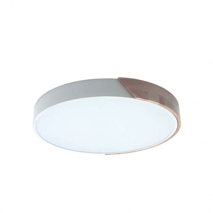 Oem Modern Big Frame Wood black Slim Round Lights 18W Led Ceiling Light