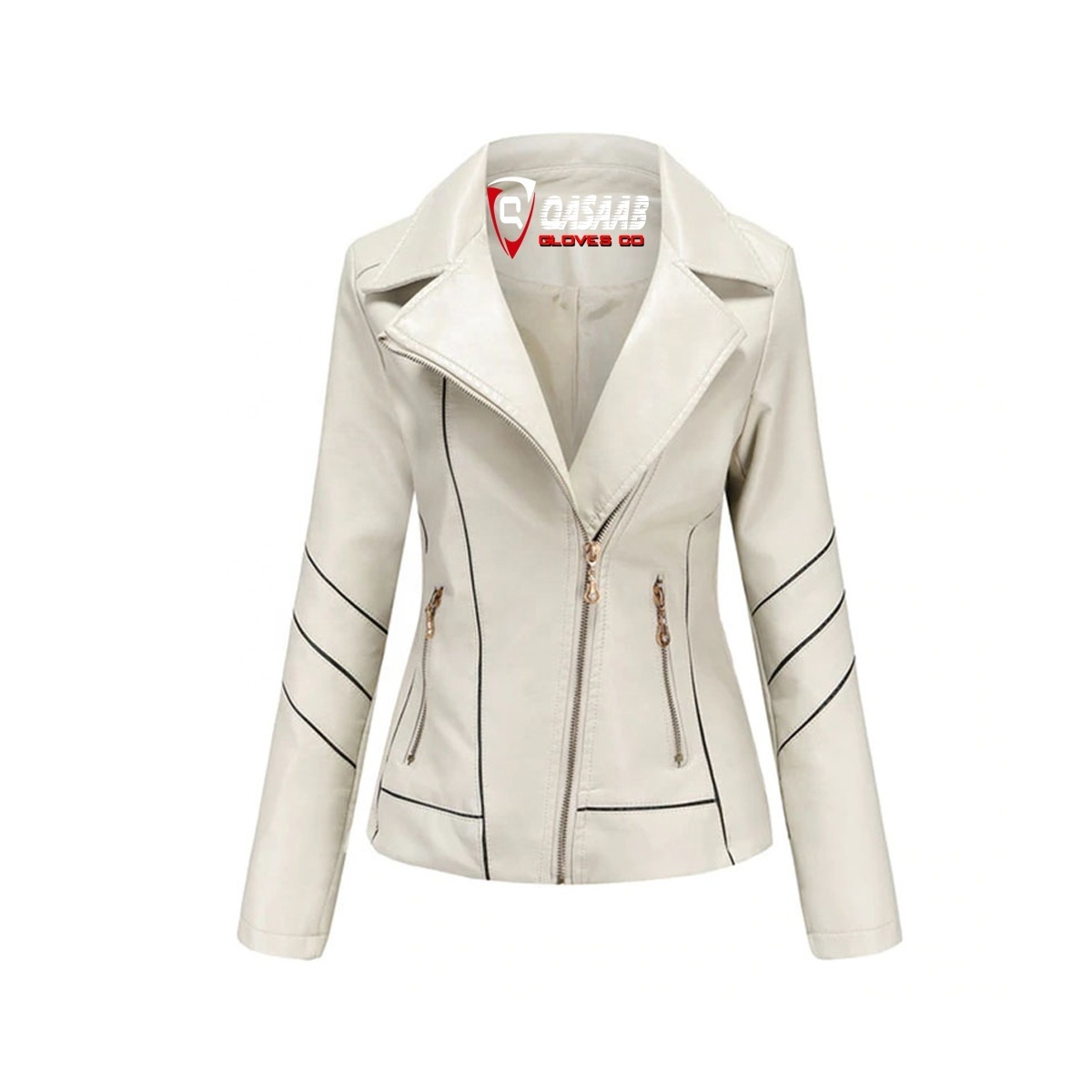 Autumn Winter PU Light-Color Women's Leather Jacket Breathable Cotton Female-Clothing Outerwear Slimmed-Fit Fashion Long Coats