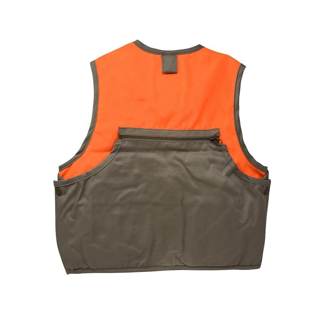 Outdoor Safety Hunting Shooting Oranges-Vest Quick-Dry Multi-Pockets Breathable Fishing Vest & Waistcoat