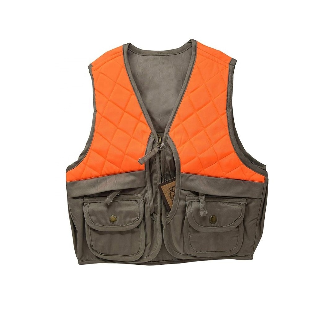 Outdoor Safety Hunting Shooting Oranges-Vest Quick-Dry Multi-Pockets Breathable Fishing Vest & Waistcoat