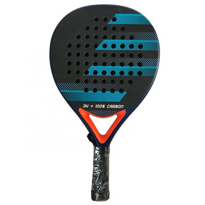 Round-shape custom logo carbon paddle/padel tennis racket