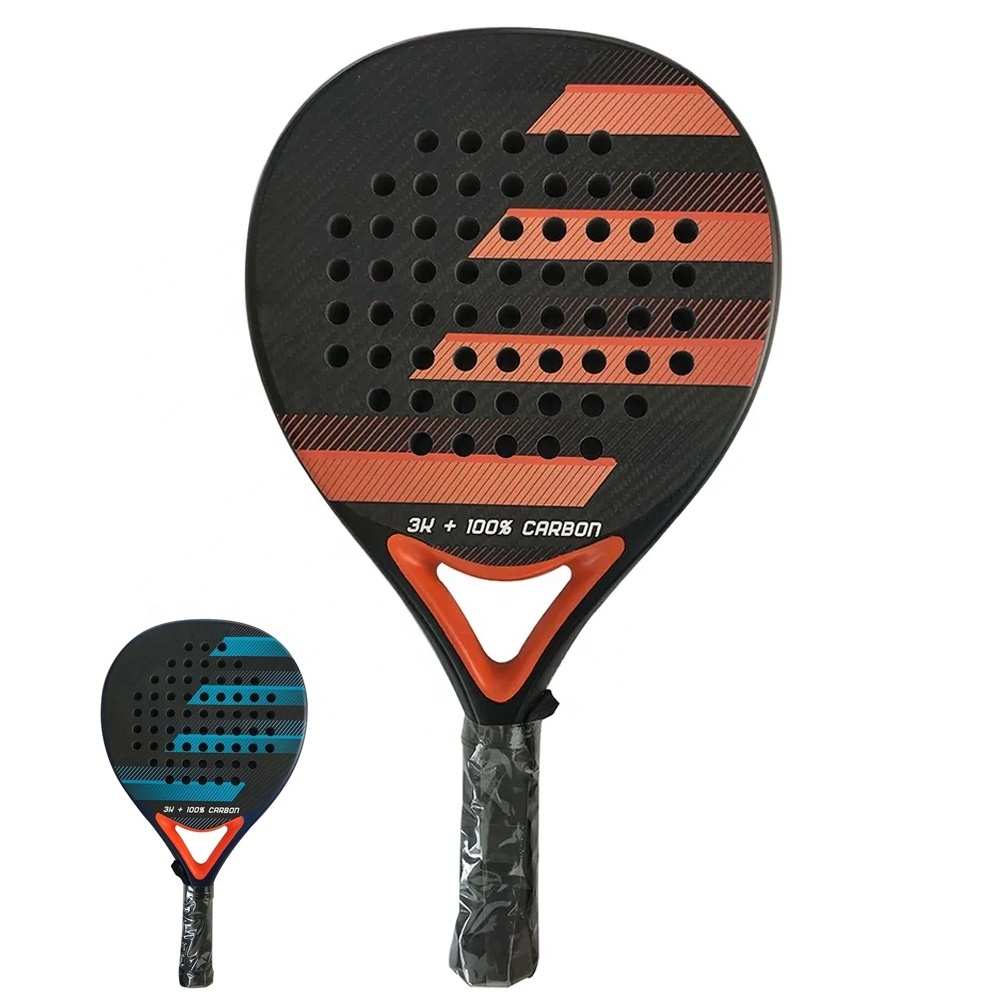 Round-shape custom logo carbon paddle/padel tennis racket