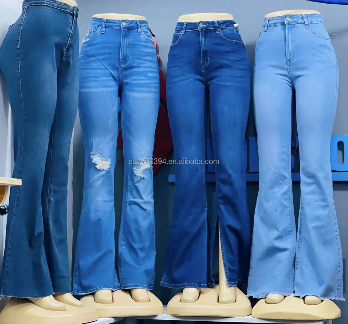 Overstock Apparels Ladies Skinny Denim Cotton Stretch Jean Chinese Stock Lot women's trousers fashion ladies jean