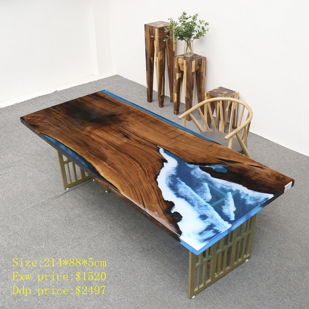 Coffee Table Epoxy Resin Dining Room Furniture Home Furniture Factory Directly Supply Clear Epoxy Resin Wood Table Top Wooden