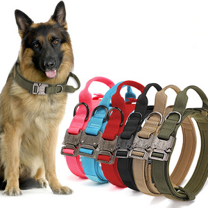 QBELLPET Dog accessories Pet Collar With Handle Durable Nylon Dog Collar Adjustable Training Collar For Large Dogs