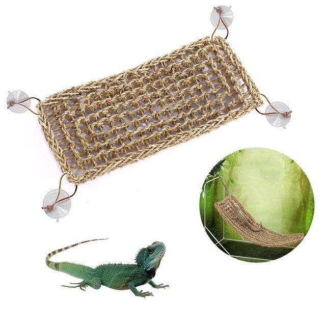 Seaweed Reptile Lizard Hammock Swing Hamster Reptile Pet Lounger Heat Grass Mat Small Hermit Crabs Geckos Bed