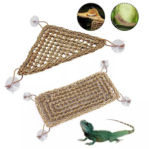 Seaweed Reptile Lizard Hammock Swing Hamster Reptile Pet Lounger Heat Grass Mat Small Hermit Crabs Geckos Bed