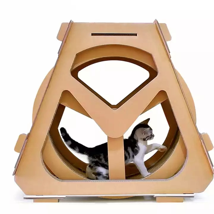 Qbellpet Creative Toy 2022 Cat Scratcher Wheel Cat Scratcher Interactive Cardboard Cat Scratcher Toy