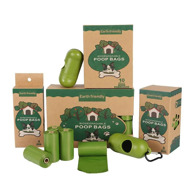 Qbellpet Factory Low Price Para Caca De Perro Eco Friendly Dog Poo Bags Scented Compostable Biodegradable Pet Waste Dog Poop