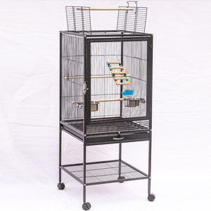 Metal Big Size Large Bird Cages Pet Parrot House Pet Cages Carriers Bird Breeding Foldable Large Bird Cage