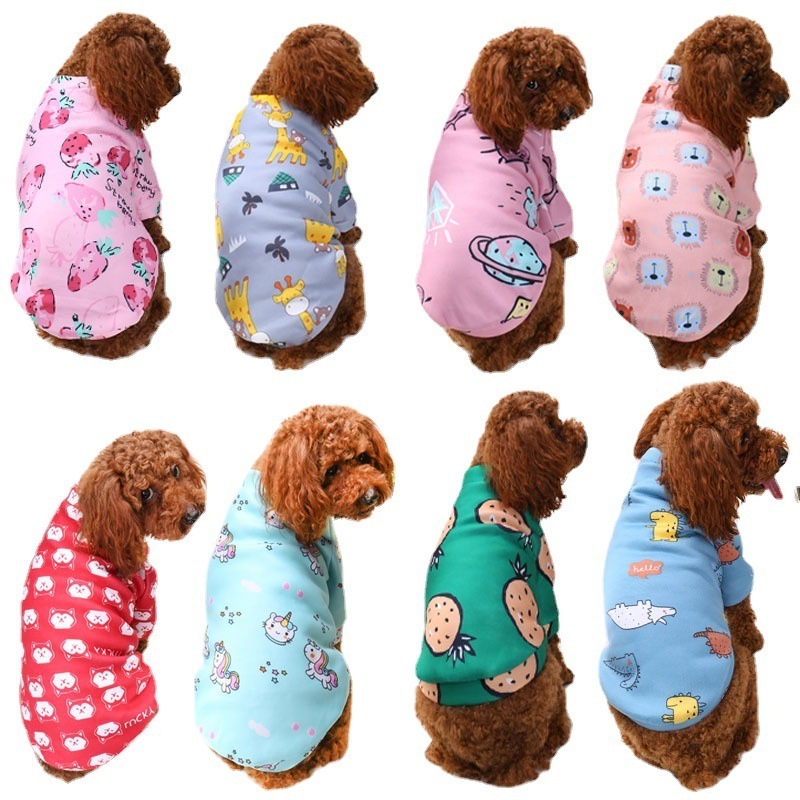 Qbellpet pet supplies 100% Polyester Luxury Cartoon Shirt Dog Pet Clothes For Dog Cartoon Hoodie