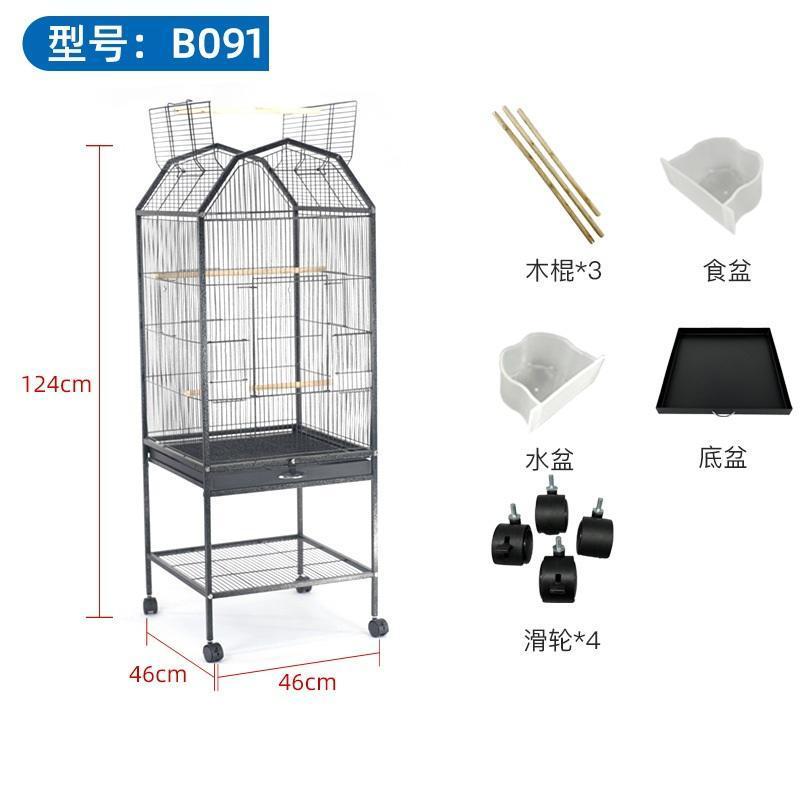 Metal Big Size Large Bird Cages Pet Parrot House Pet Cages Carriers Bird Breeding Foldable Large Bird Cage