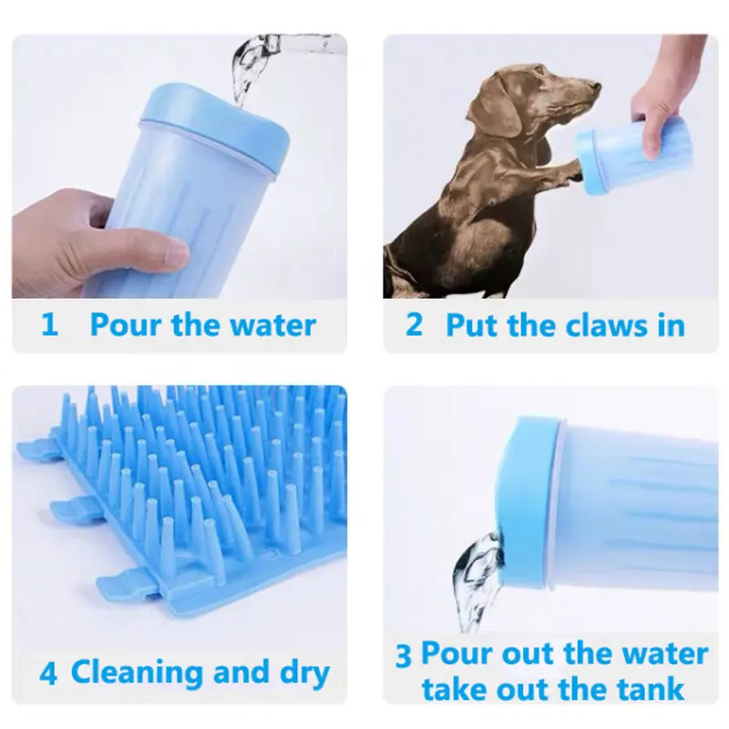 Qbellpet Manufacturer Custom Automatic Portable Dog Paw Cleaner Cup Portable Feet Pet Dogs Paw Washer/Paw Cleaner